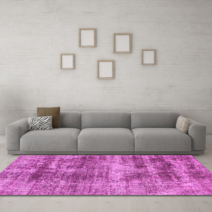 Machine Washable Abstract Pink Modern Rug in a Living Room, wshabs876pnk