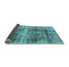 Sideview of Abstract Light Blue Modern Rug, abs876lblu