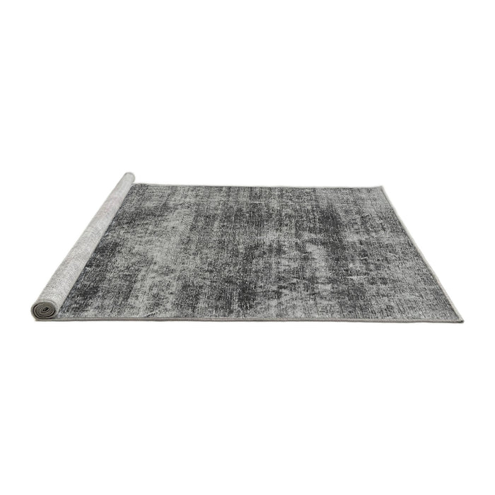 Sideview of Machine Washable Abstract Gray Modern Rug, wshabs876gry