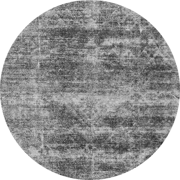 Round Abstract Gray Modern Rug, abs876gry