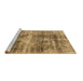 Sideview of Machine Washable Abstract Brown Modern Rug, wshabs876brn