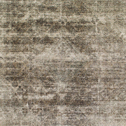 Square Machine Washable Abstract Tan Brown Rug, wshabs876