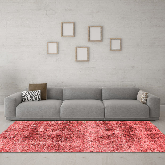 Modern Red Washable Rugs