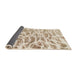 Sideview of Abstract Wheat Beige Modern Rug, abs877