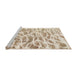 Sideview of Machine Washable Abstract Wheat Beige Rug, wshabs877