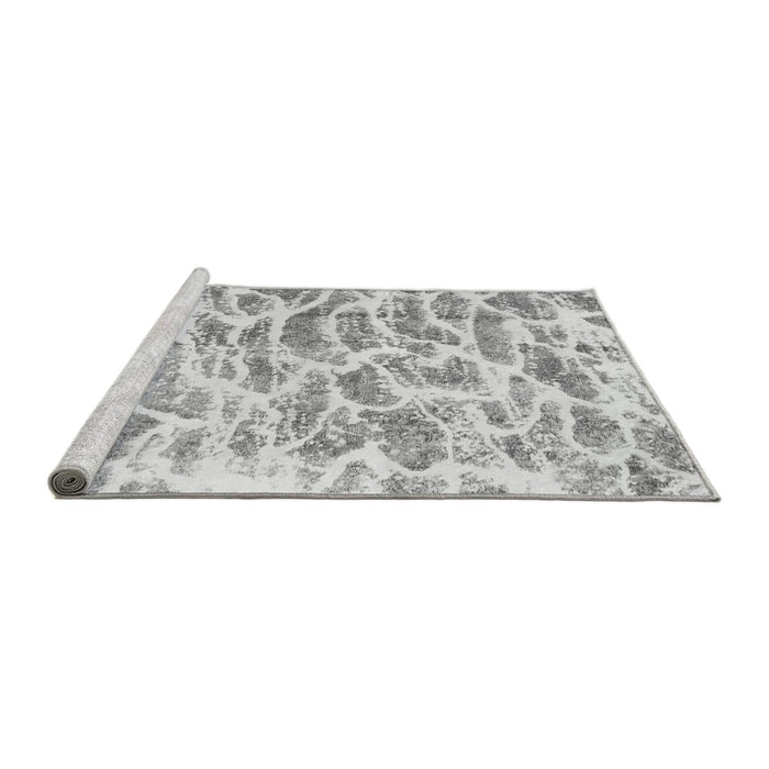 Sideview of Machine Washable Abstract Gray Modern Rug, wshabs877gry