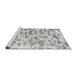 Sideview of Machine Washable Abstract Gray Modern Rug, wshabs877gry