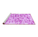 Sideview of Machine Washable Abstract Purple Modern Area Rugs, wshabs877pur