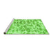 Sideview of Machine Washable Abstract Green Modern Area Rugs, wshabs877grn