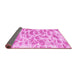 Sideview of Abstract Pink Modern Rug, abs877pnk