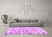 Machine Washable Abstract Purple Modern Area Rugs in a Living Room, wshabs877pur