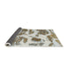 Sideview of Abstract Dark Almond Brown Modern Rug, abs878