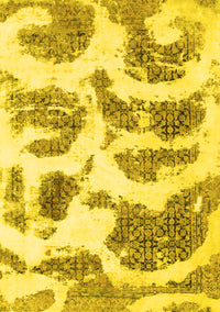 Abstract Yellow Modern Rug, abs878yw