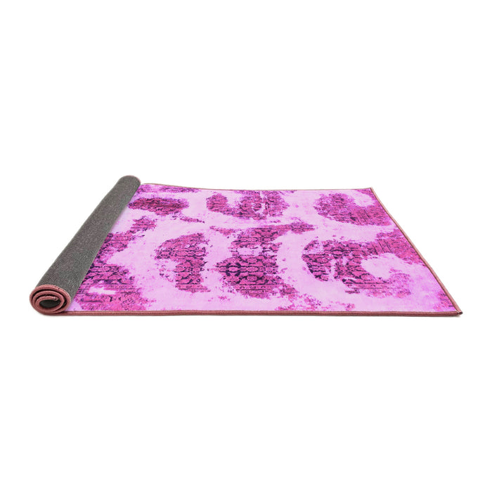Sideview of Abstract Pink Modern Rug, abs878pnk