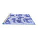 Sideview of Machine Washable Abstract Blue Modern Rug, wshabs878blu