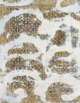 Abstract Dark Almond Brown Modern Rug, abs878