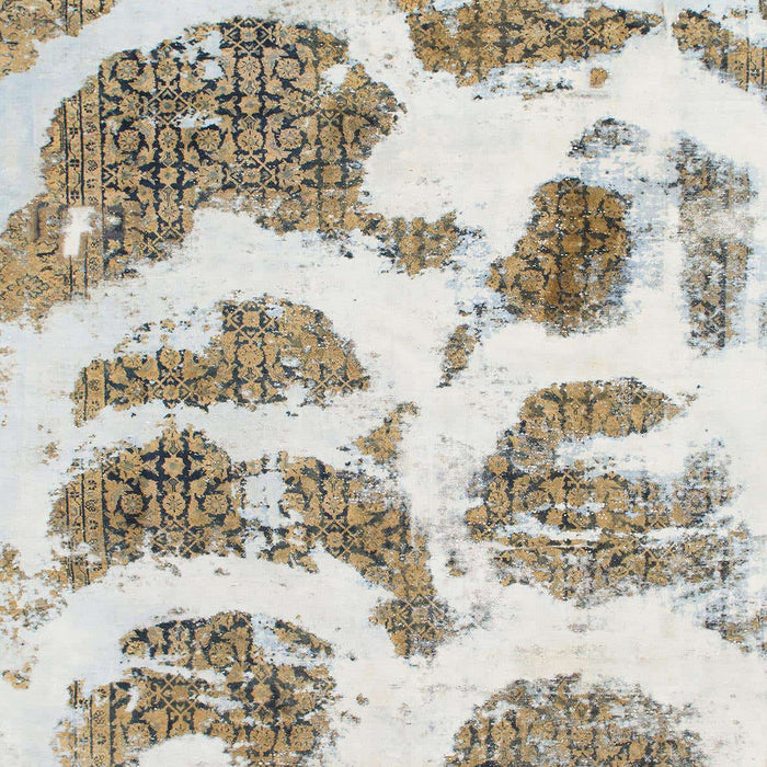 Abstract Dark Almond Brown Modern Rug, abs878