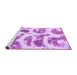 Sideview of Machine Washable Abstract Purple Modern Area Rugs, wshabs878pur