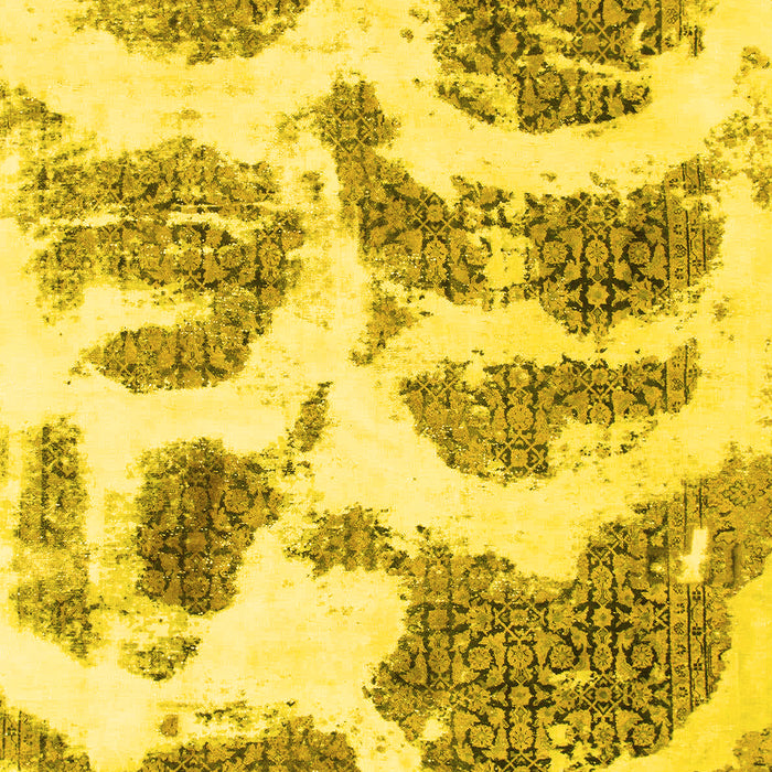 Machine Washable Abstract Yellow Modern Rug, wshabs878yw