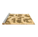 Sideview of Machine Washable Abstract Brown Modern Rug, wshabs878brn