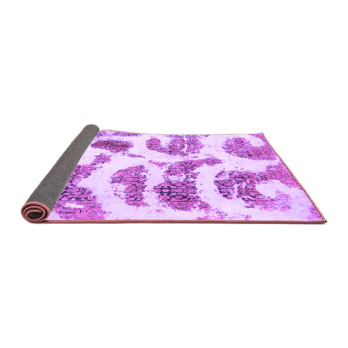 Sideview of Abstract Purple Modern Rug, abs878pur