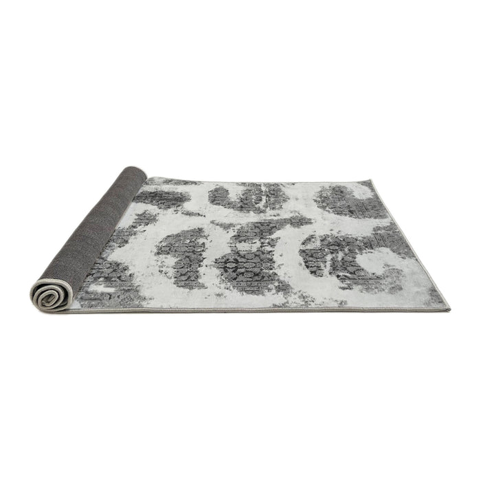 Sideview of Abstract Gray Modern Rug, abs878gry