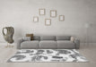 Machine Washable Abstract Gray Modern Rug in a Living Room,, wshabs878gry