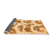 Sideview of Abstract Orange Modern Rug, abs878org