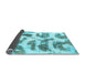 Sideview of Abstract Light Blue Modern Rug, abs878lblu