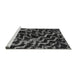 Sideview of Machine Washable Abstract Gray Modern Rug, wshabs879gry