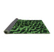 Sideview of Abstract Green Modern Rug, abs879grn