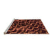 Sideview of Machine Washable Abstract Orange Modern Area Rugs, wshabs879org