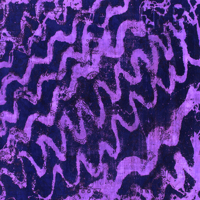 Square Machine Washable Abstract Purple Modern Area Rugs, wshabs879pur