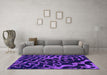 Machine Washable Abstract Purple Modern Area Rugs in a Living Room, wshabs879pur