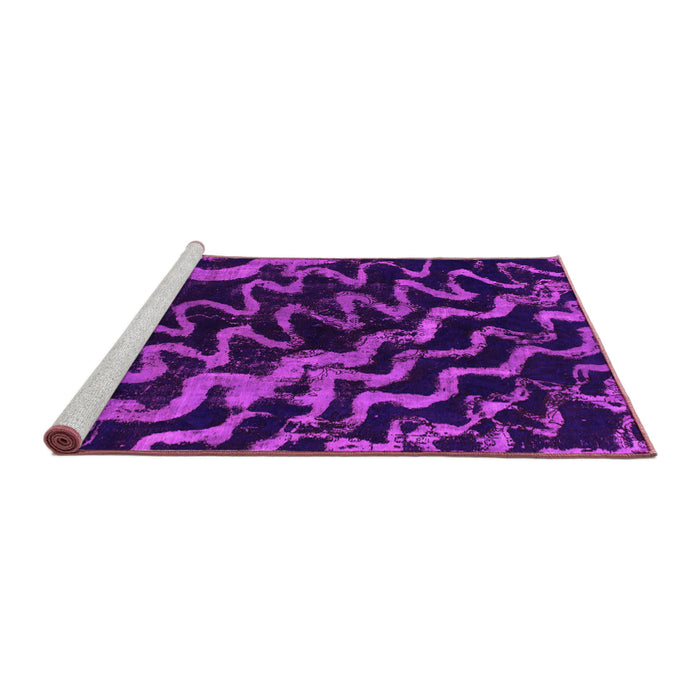 Sideview of Machine Washable Abstract Pink Modern Rug, wshabs879pnk