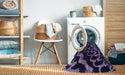 Machine Washable Abstract French Lilac Purple Rug in a Washing Machine, wshabs879