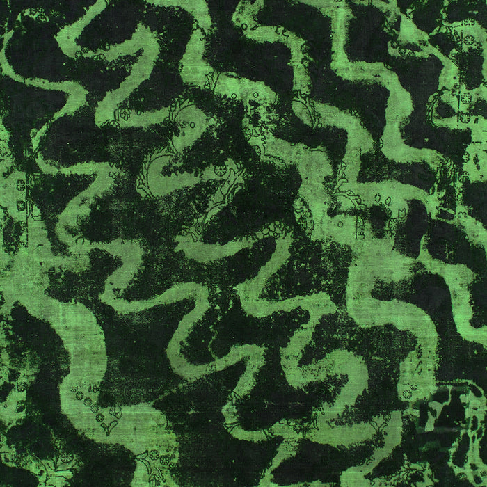 Machine Washable Abstract Green Modern Area Rugs, wshabs879grn