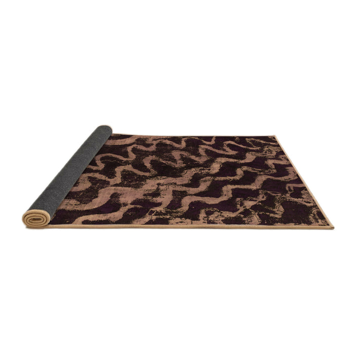 Sideview of Abstract Brown Modern Rug, abs879brn