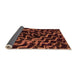 Sideview of Abstract Orange Modern Rug, abs879org