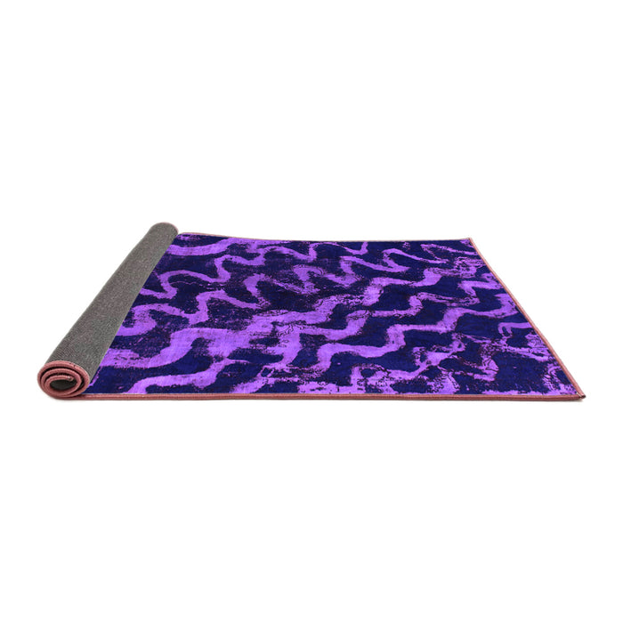 Sideview of Abstract Purple Modern Rug, abs879pur
