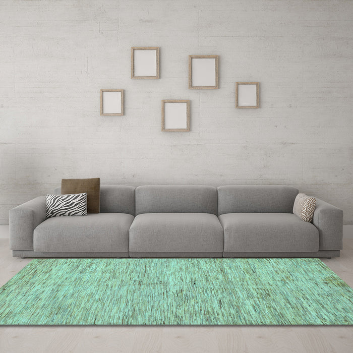 Machine Washable Solid Light Blue Modern Rug in a Living Room, wshabs87lblu