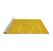 Sideview of Machine Washable Solid Yellow Modern Rug, wshabs87yw