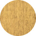 Round Solid Brown Modern Rug, abs87brn