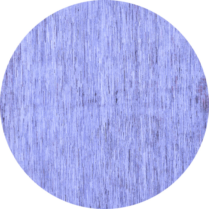 Round Solid Blue Modern Rug, abs87blu