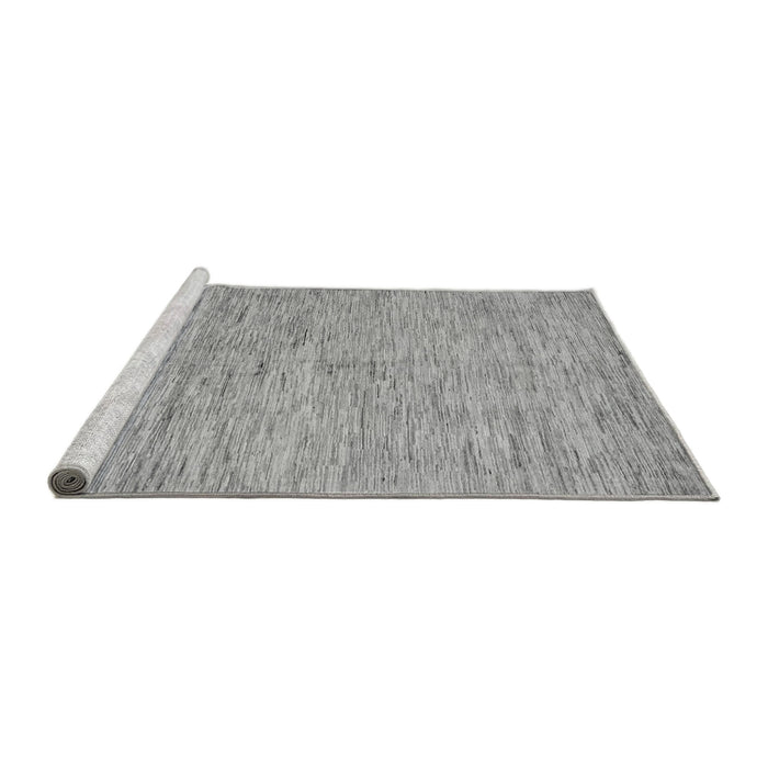 Sideview of Machine Washable Solid Gray Modern Rug, wshabs87gry