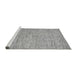 Sideview of Machine Washable Solid Gray Modern Rug, wshabs87gry