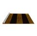 Sideview of Machine Washable Abstract Saddle Brown Rug, wshabs88