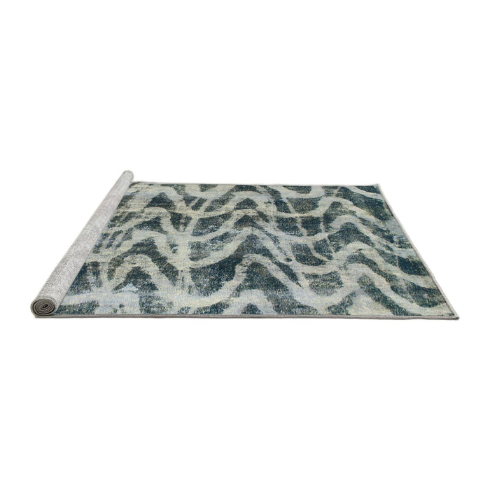 Sideview of Machine Washable Abstract Cloud Gray Rug, wshabs880