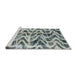 Sideview of Machine Washable Abstract Cloud Gray Rug, wshabs880