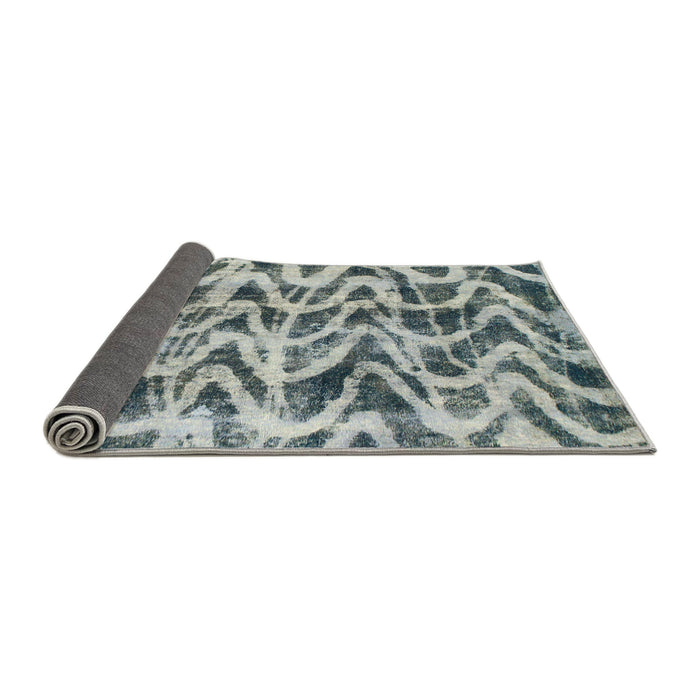 Sideview of Abstract Cloud Gray Modern Rug, abs880